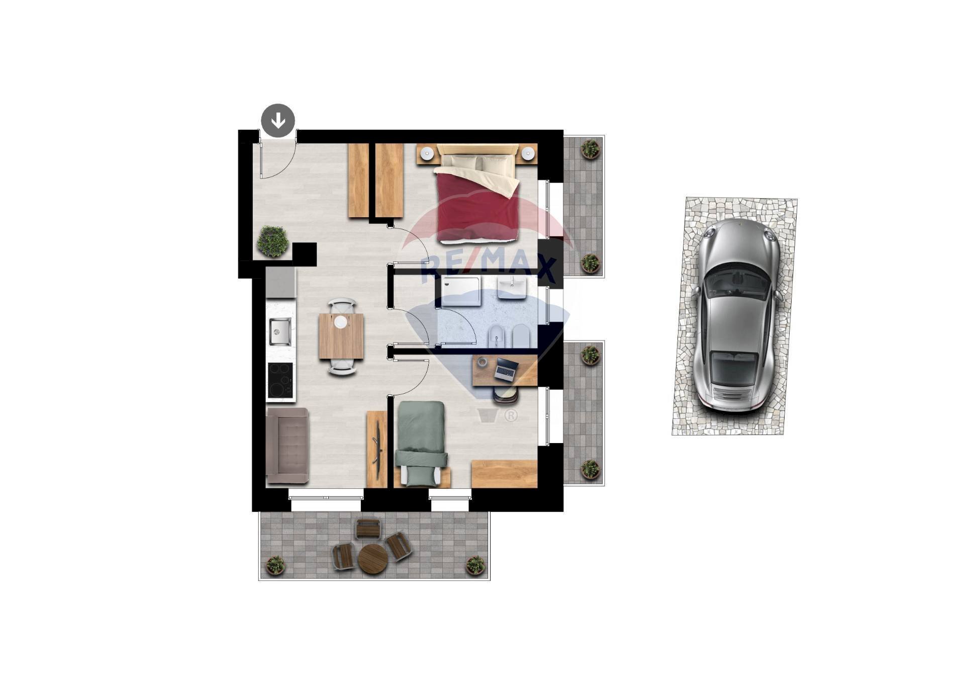 Pianta 2D - Trilocale GENERALE ARDOINO
 
205, Diano Marina - foto 2