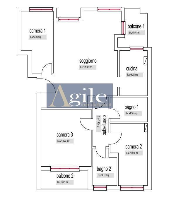 Foto 13 - Appartamento via isonzo, Tortoreto - planimetria 1