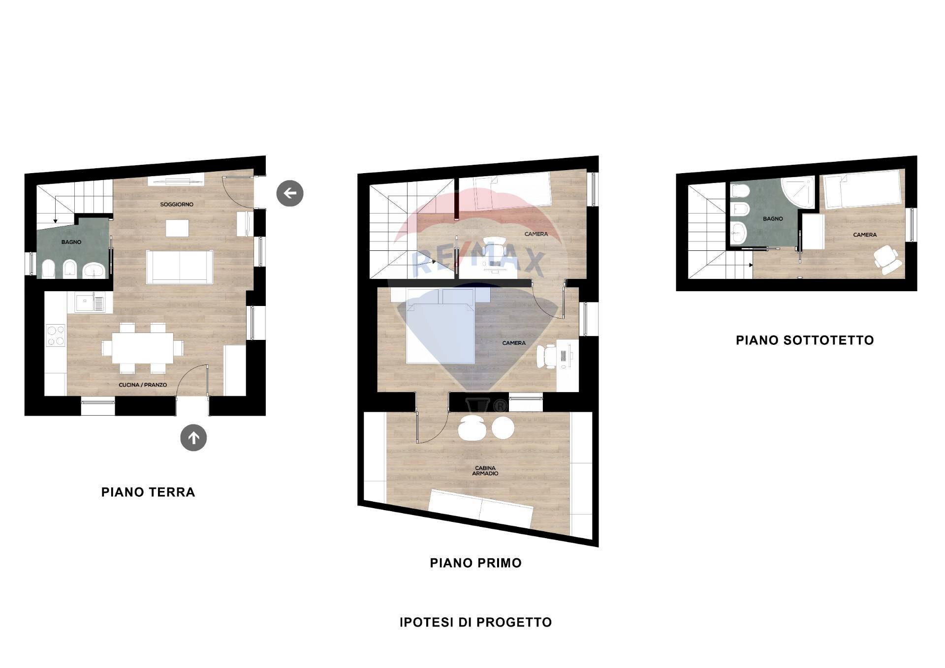 Pianta 2D - Semi-detached house PIAZZA CIMBRI
 
10, Roana - floor plans 1