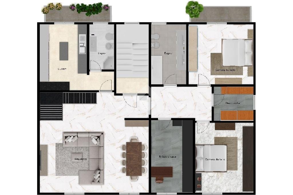 Apartment Via Cesare Battisti, Cormano - floor plans 1