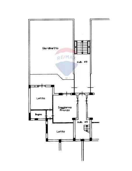 Pianta 2D - Trilocale Via Dott Mario Amato
 
38, Mascali - planimetria 1