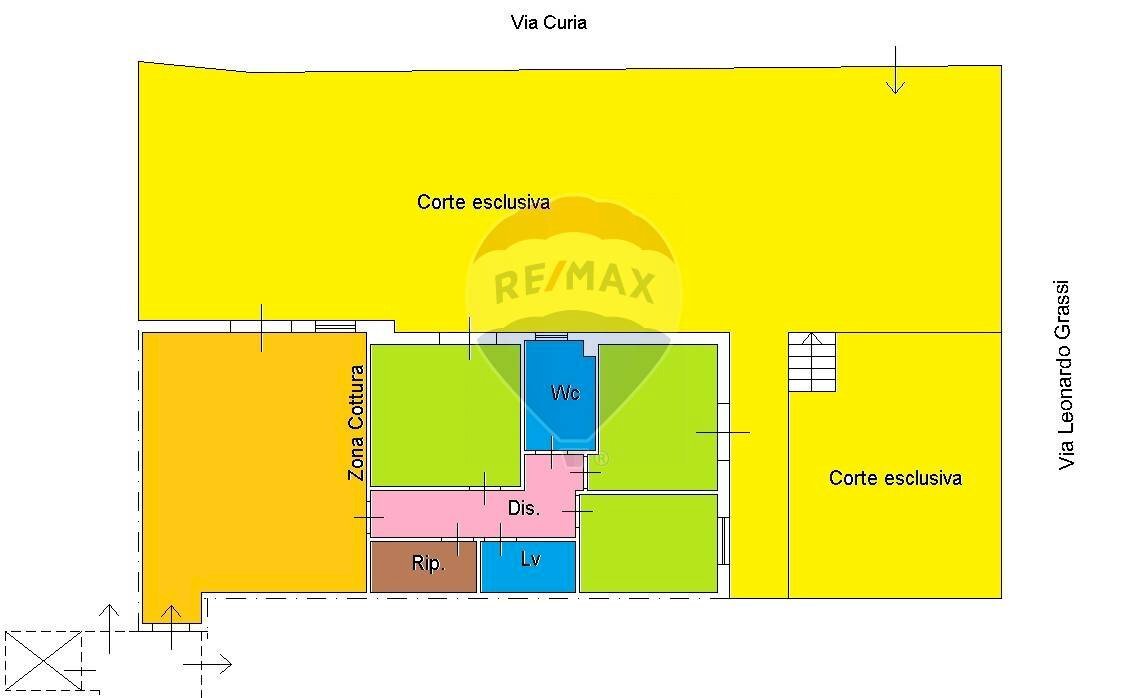 Pianta 2D - Quadrilocale via Leonardo Grassi
 
8, Catania - planimetria 1