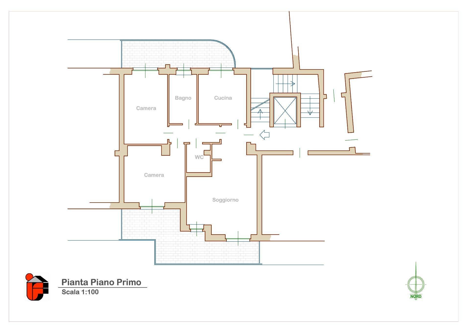PLANIMETRIA ALLOGGIO - Quadrilocale Via Nino Costa, Airasca - planimetria 1