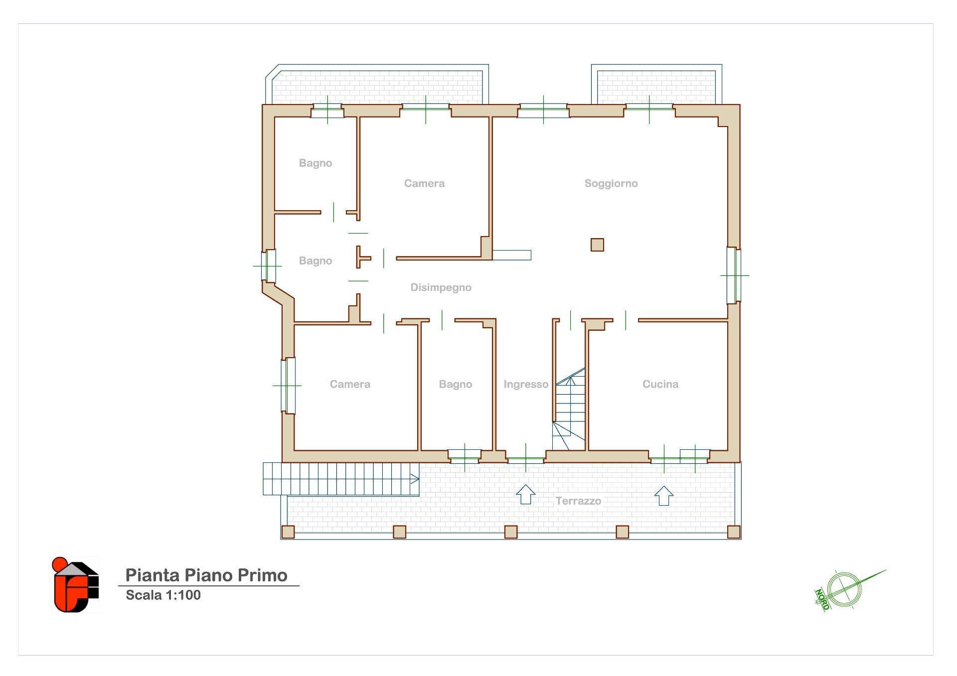 PLANIMETRIA ALLOGGIO - Appartamento Strada, Volvera - planimetria 1