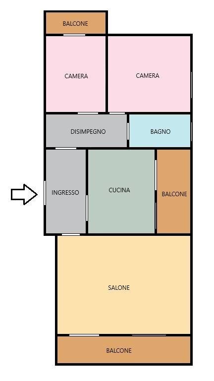 Foto 54 - Quadrilocale via della martuccia
 
75, Palestrina - planimetria 1