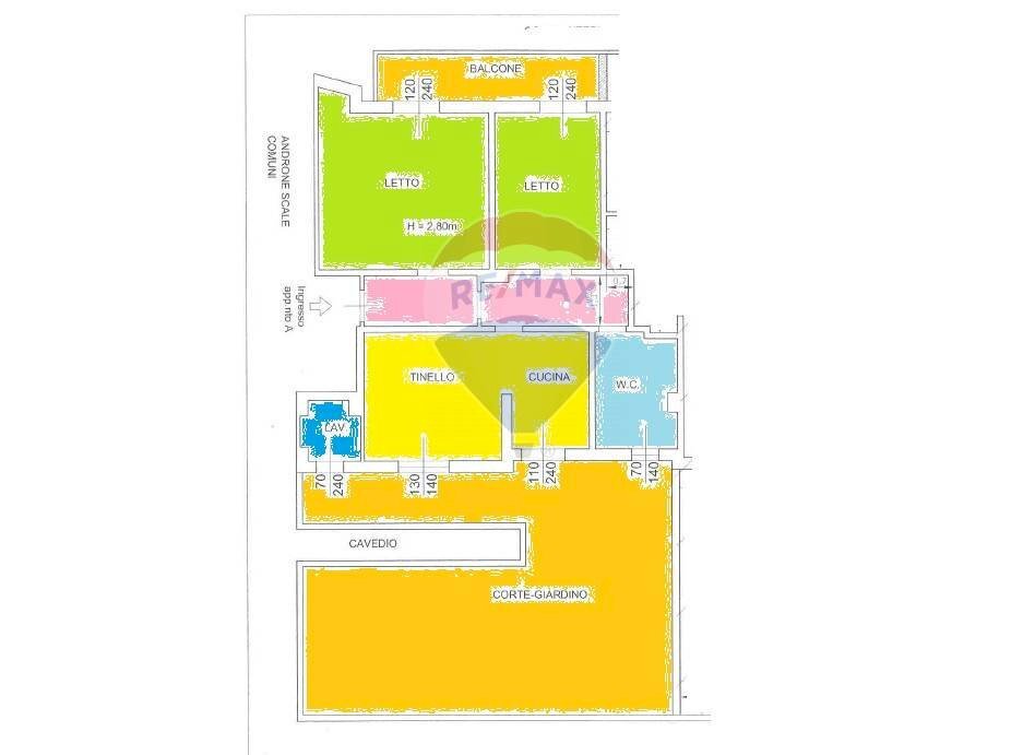 Pianta 2D - Quadrilocale via Luigi Negrelli
 
71, Catania - planimetria 1