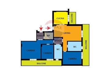 Pianta 2D - Appartamento Via E.Ricci
 
1, Napoli - foto 27