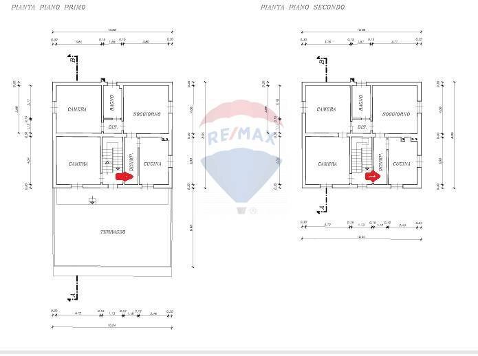 PLANIMETRIA 1 E 2 PIANO - Independent house VIA ANTELAMI
 
36, Salsomaggiore Terme - floor plans 1