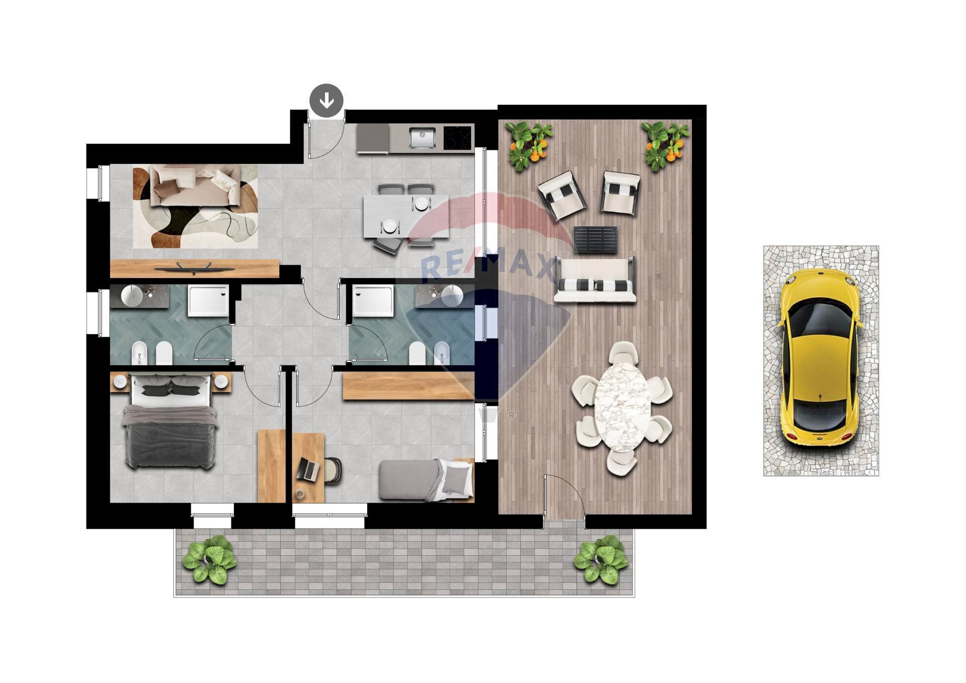 Pianta 2D - Trilocale GENERALE ARDOINO
 
205, Diano Marina - planimetria 1