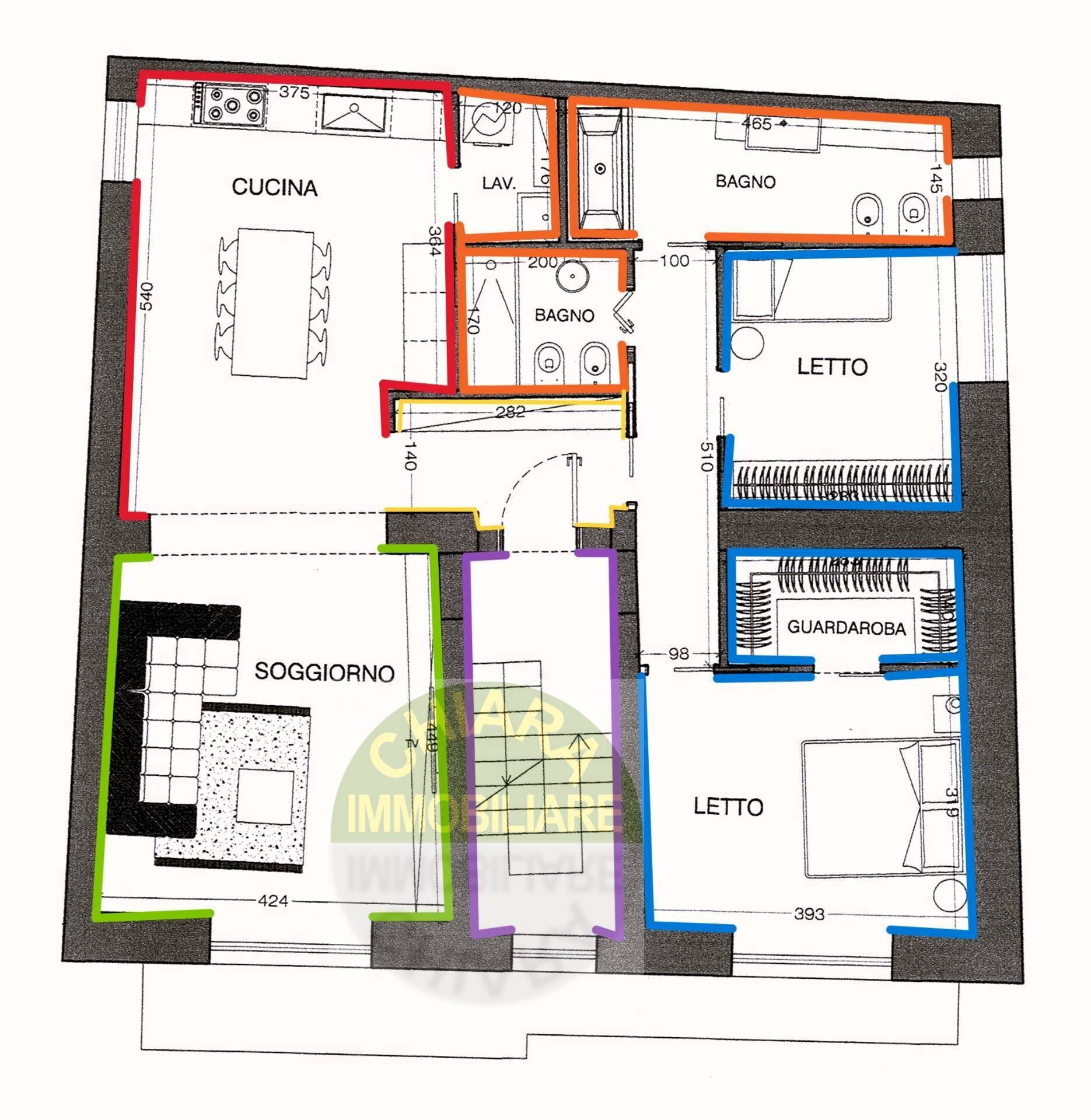 PLANIMETRIA DIVISIONE ORIZZONTALE PIANO TERRA - Casa semi indipendente Corso Dante
 
20/A, Cupello - planimetria 1