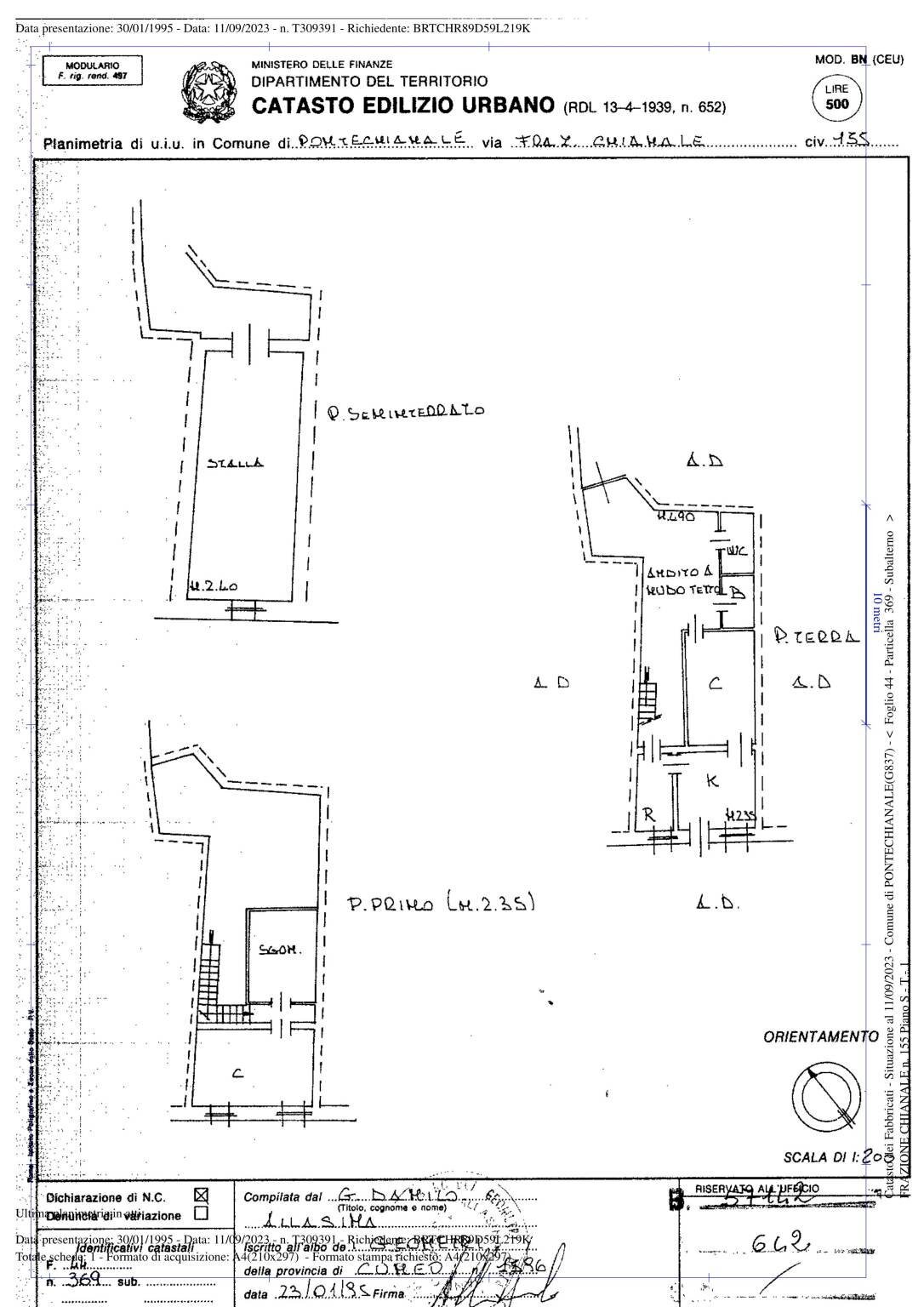 Independent house Frazione Chianale, 155, Pontechianale - floor plans 1