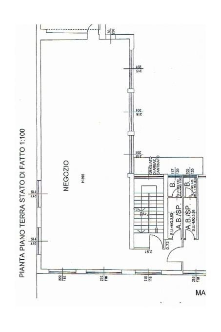 Shop via Pietro Ruggeri da Stabello, Bergamo - floor plans 1