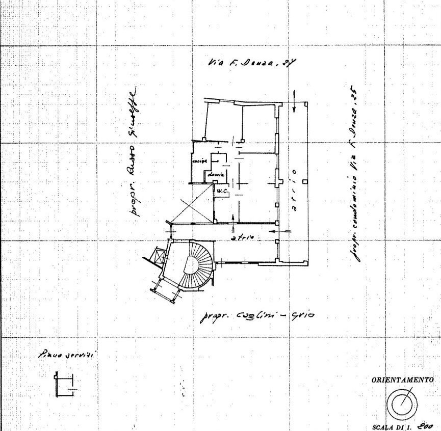 Trilocale via Francesco Denza, Roma - planimetria 1