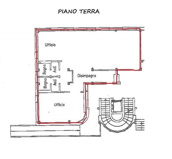 Ufficio via di Corticella, 181, Bologna (zona Croce Coperta) - planimetria 1