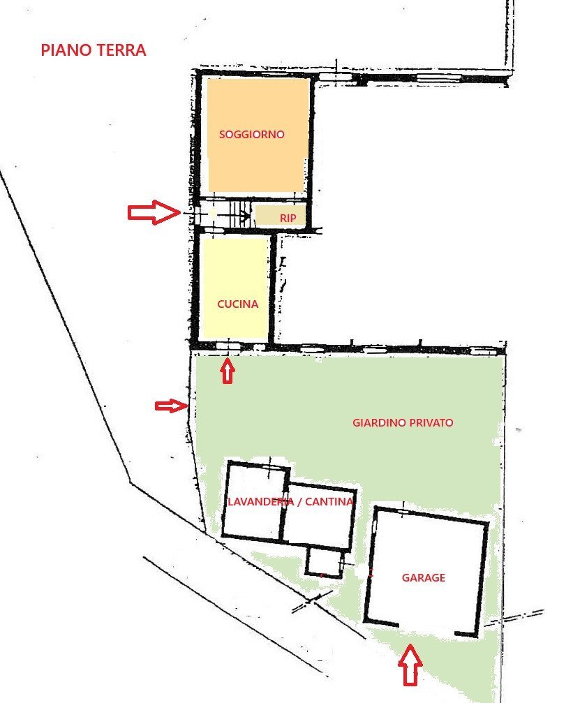 Villa a Schiera Ferrara - planimetria 1