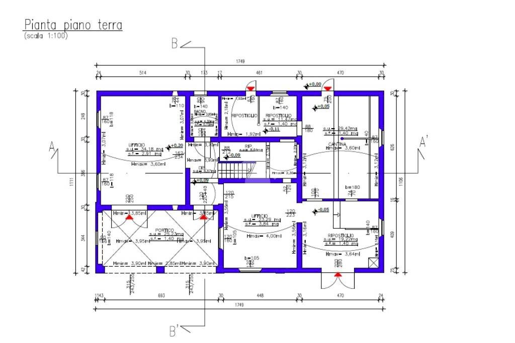 Villa Via dei cavi, Carpi - floor plans 1