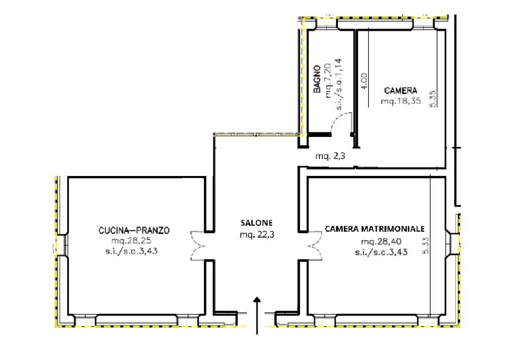 Trilocale Via Ernesto Papazzoni, Cavezzo - planimetria 1