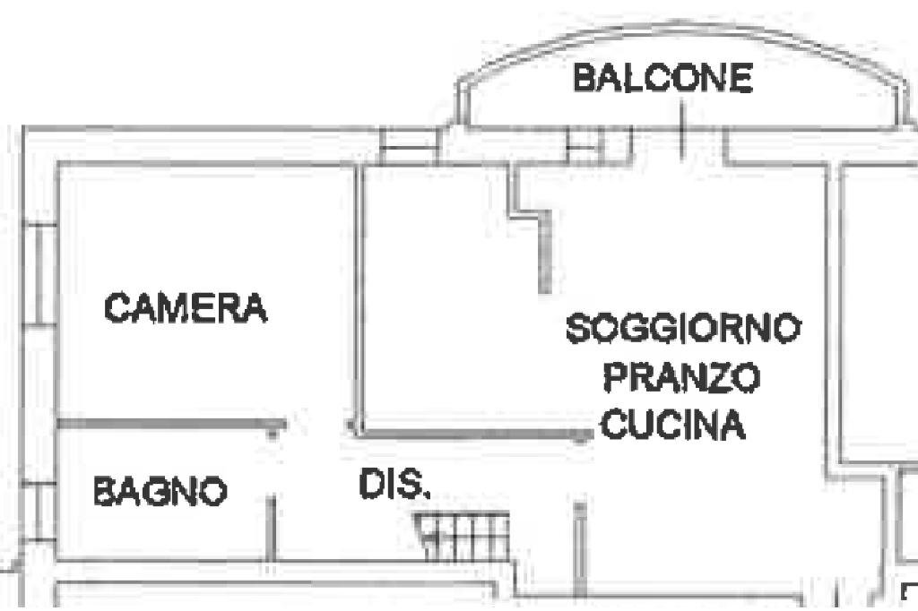Three-room apartment Via sabbioni, Mirandola - floor plans 1