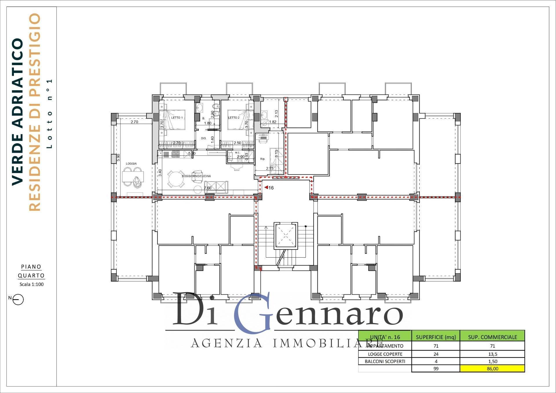 Foto 2 - Quadrilocale via Capri, Alba Adriatica - planimetria 1