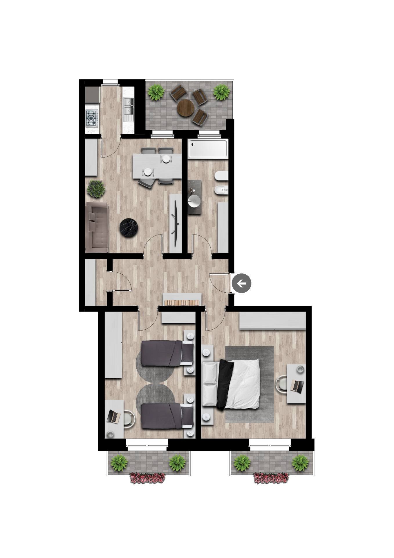 Foto 3 - Four-room apartment via Brofferio
 
8, Settimo Torinese - photo 3