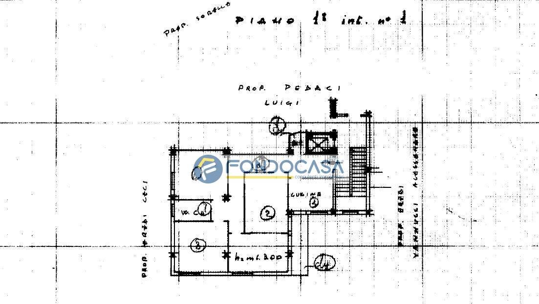 scheda catastale - Appartamento viale xx settembre, Carrara - planimetria 1