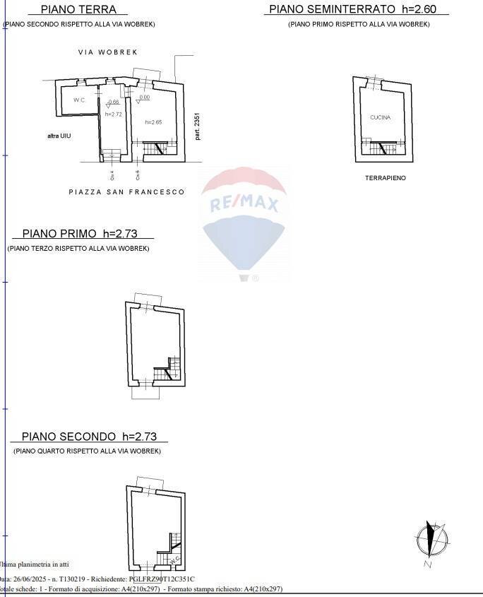 Pianta 2D - Independent house via serpotta
 
4-6, Caccamo - floor plans 1