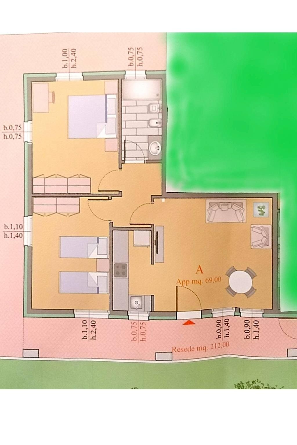 Trilocale via dell'Arno, Montelupo Fiorentino - planimetria 1