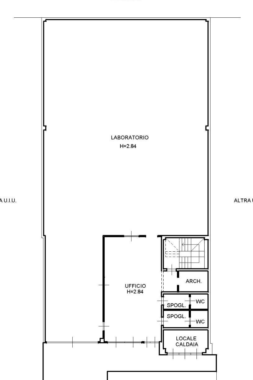 Capannone via Isaac Newton, 12, Pero - planimetria 1