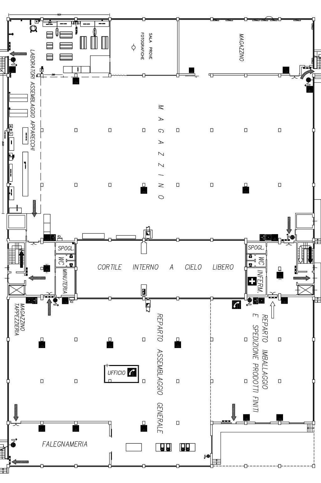 Capannone via John Fitzgerald Kennedy, Cerro Maggiore - planimetria 1