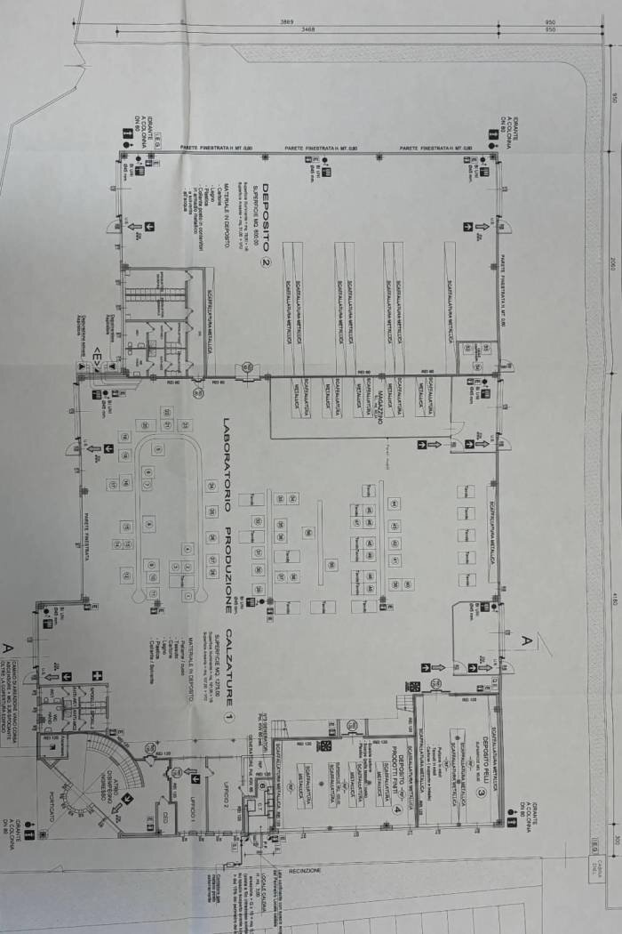 Capannone viale Lombardia, Parabiago - planimetria 1