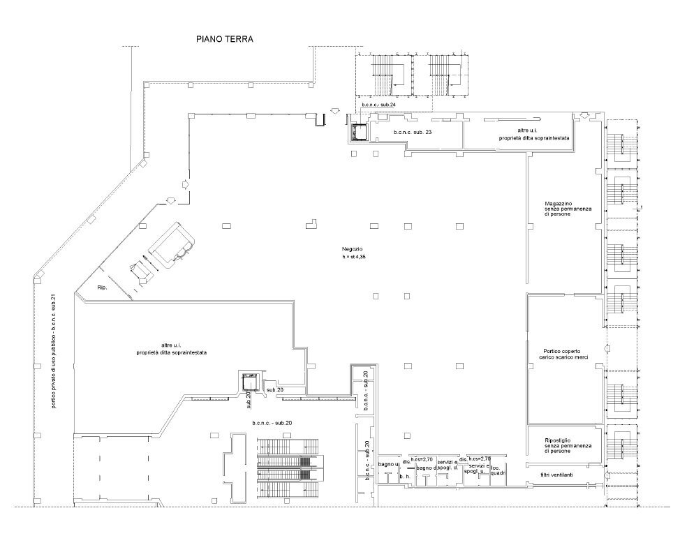 Negozio Via Loves, 11, Cento - planimetria 1