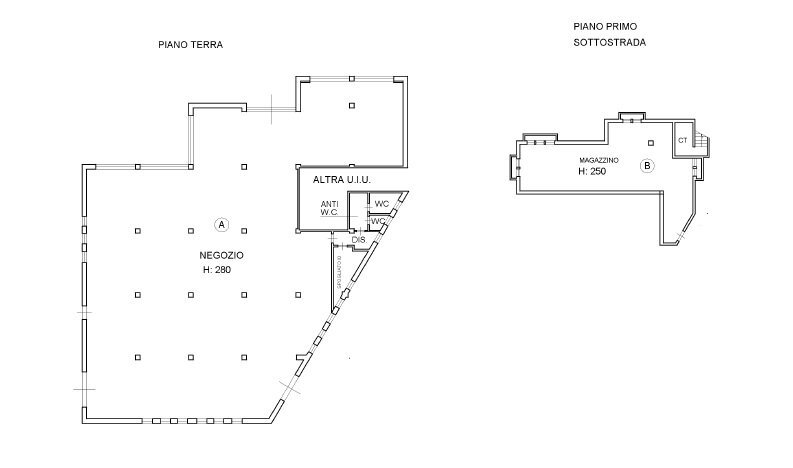 Negozio Vicolo Uniera, 7, Feltre - planimetria 1