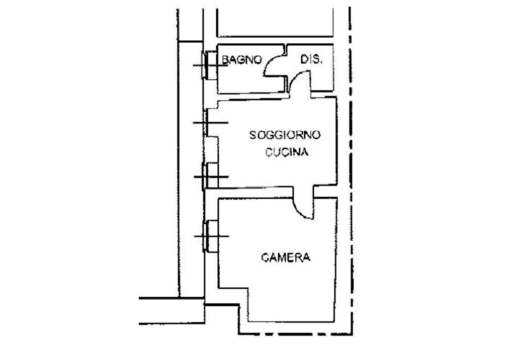 Two-room apartment Via Saluzzo, Pinerolo - floor plans 1