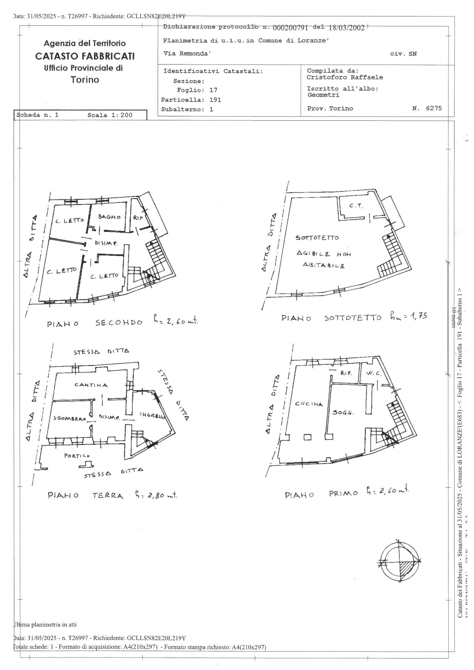 Casa semi indipendente Loranzè - planimetria 1
