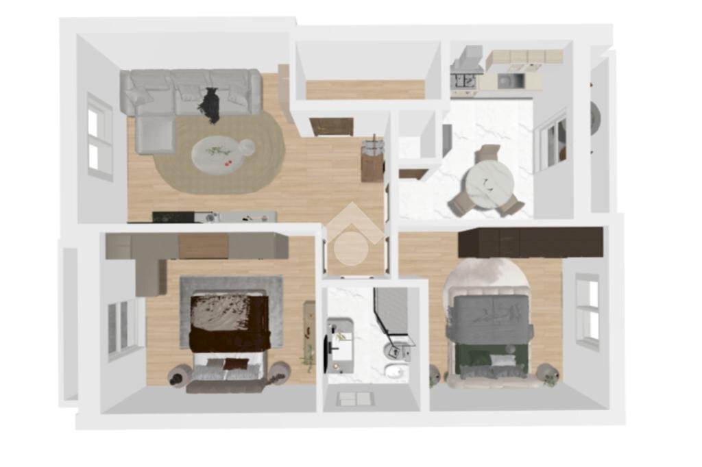 Four-room apartment Via Giuseppe di Vittorio, Asti - floor plans 1