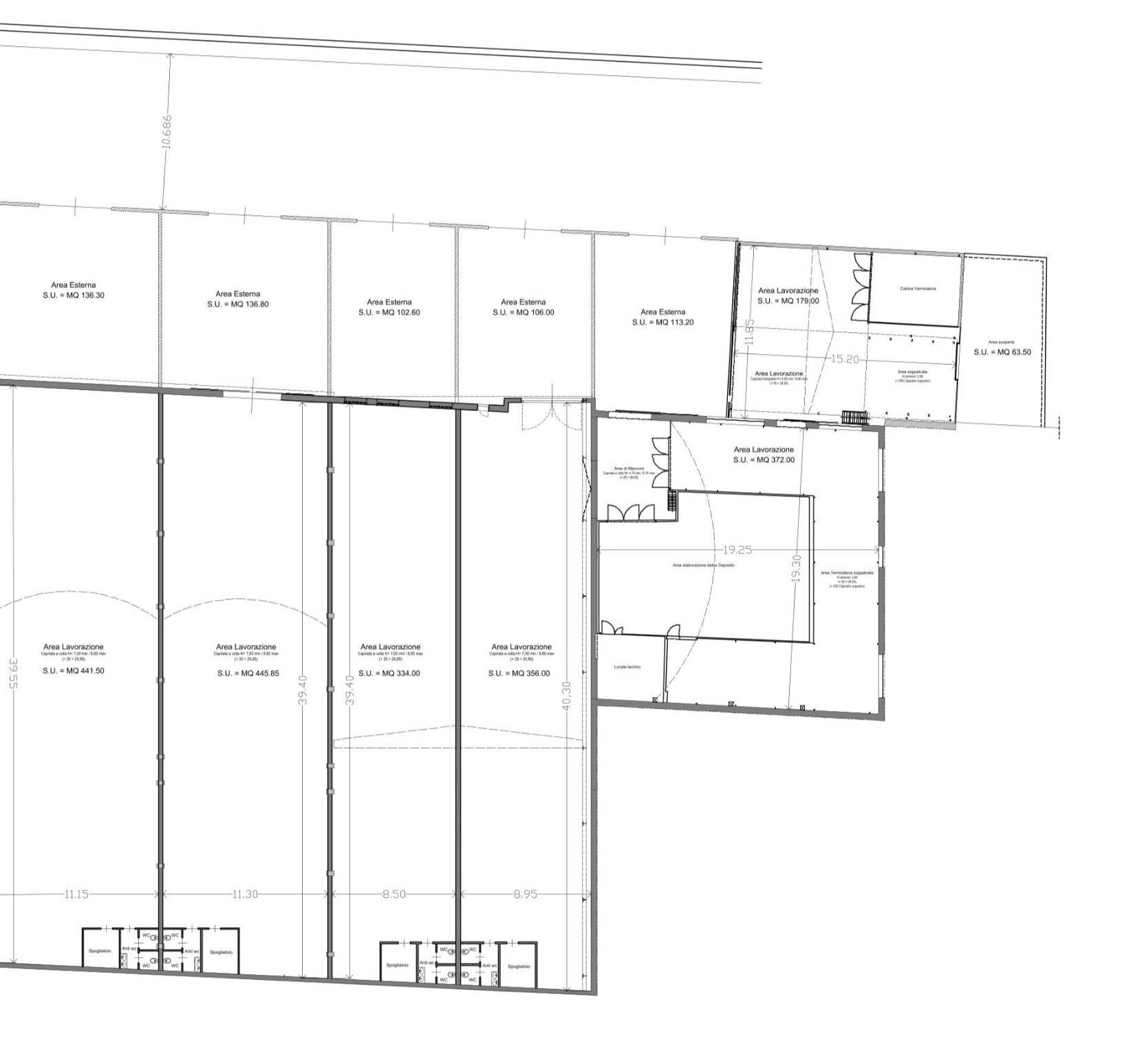 Capannone via Luigi Einaudi, Volla - planimetria 1
