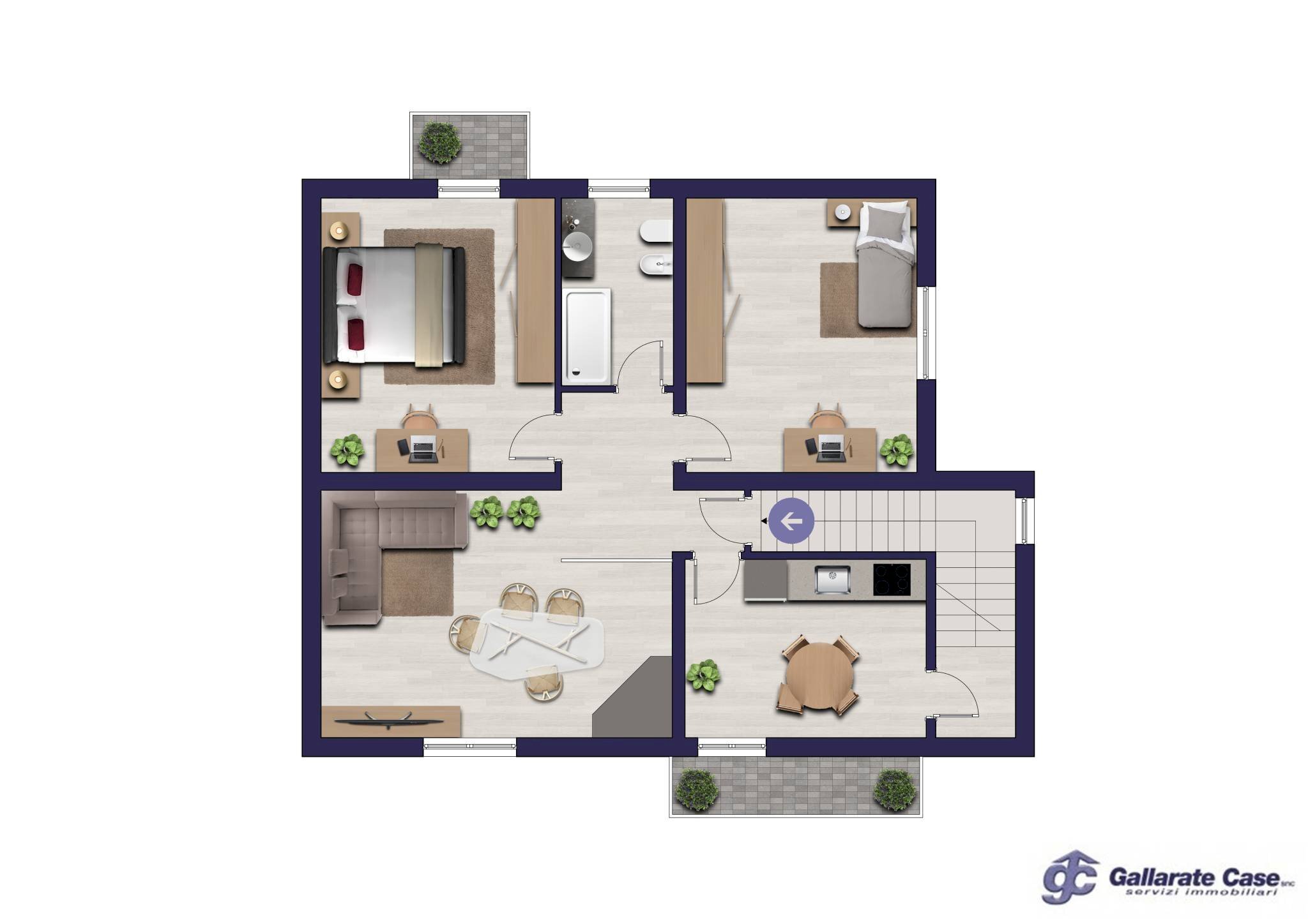 Villa via Legnano, 8, Gallarate - floor plans 1