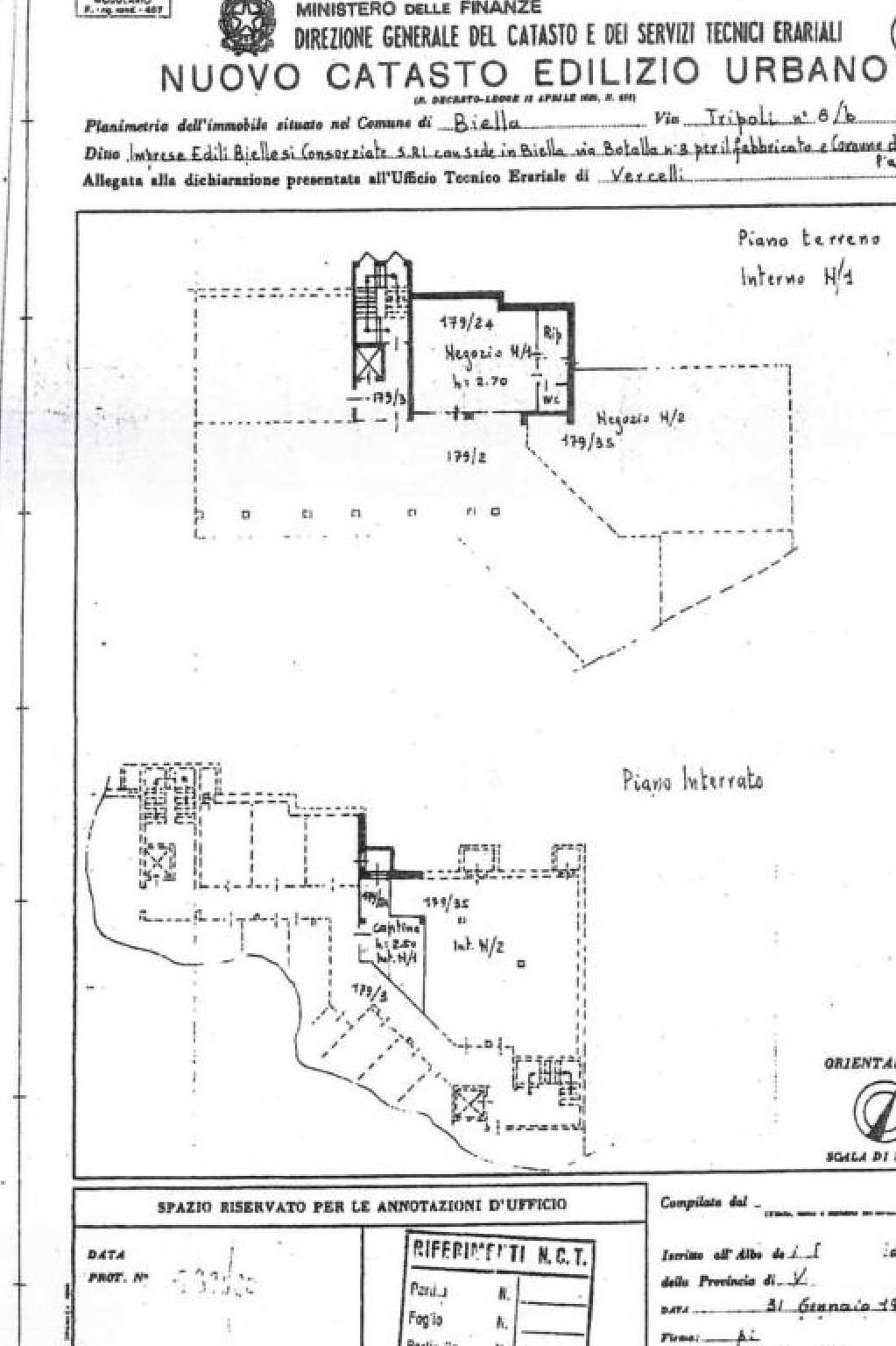 Shop via Tripoli, 8B, Biella - floor plans 1