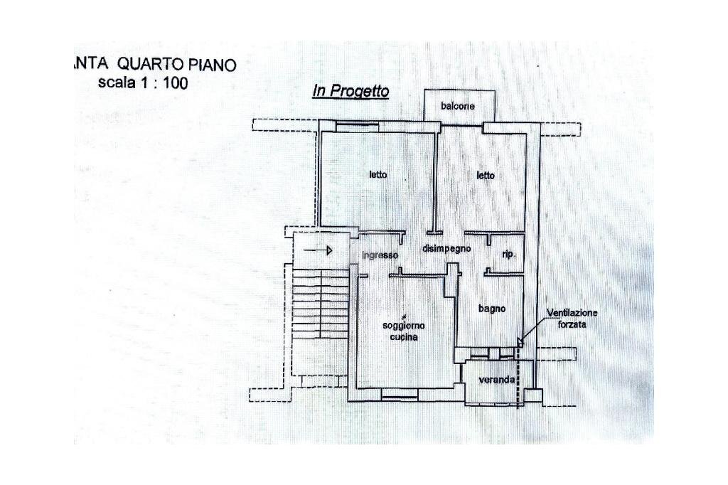 Trilocale Via Giuseppe di Vittorio, Tortona - planimetria 1
