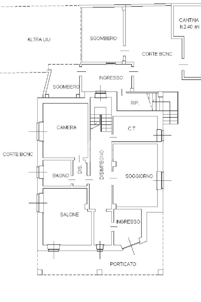Villa Via Pasubio, Bosconero - planimetria 1