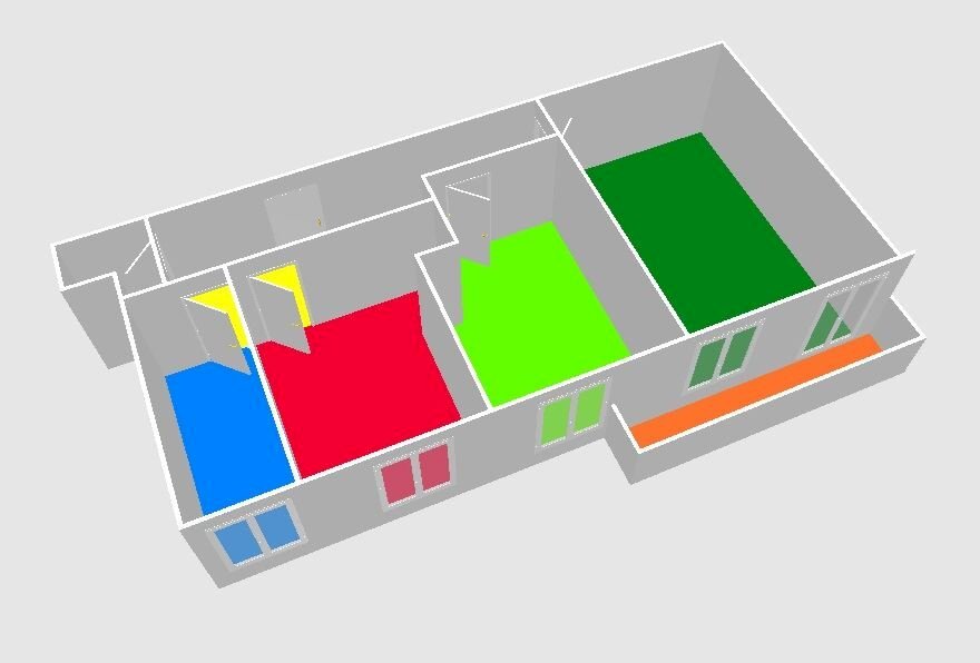Trilocale Via Voltri 12, Genova (zona Voltri) - planimetria 1