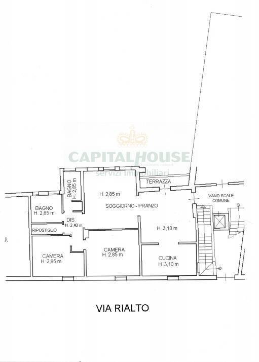 Foto 24 - Appartamento Via Rialto, Bologna - planimetria 1