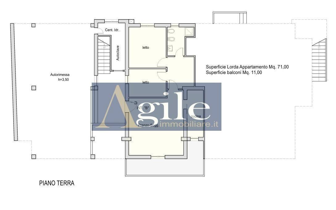 Foto 1 - Quadrilocale via admondo de amicis, Tortoreto - planimetria 1