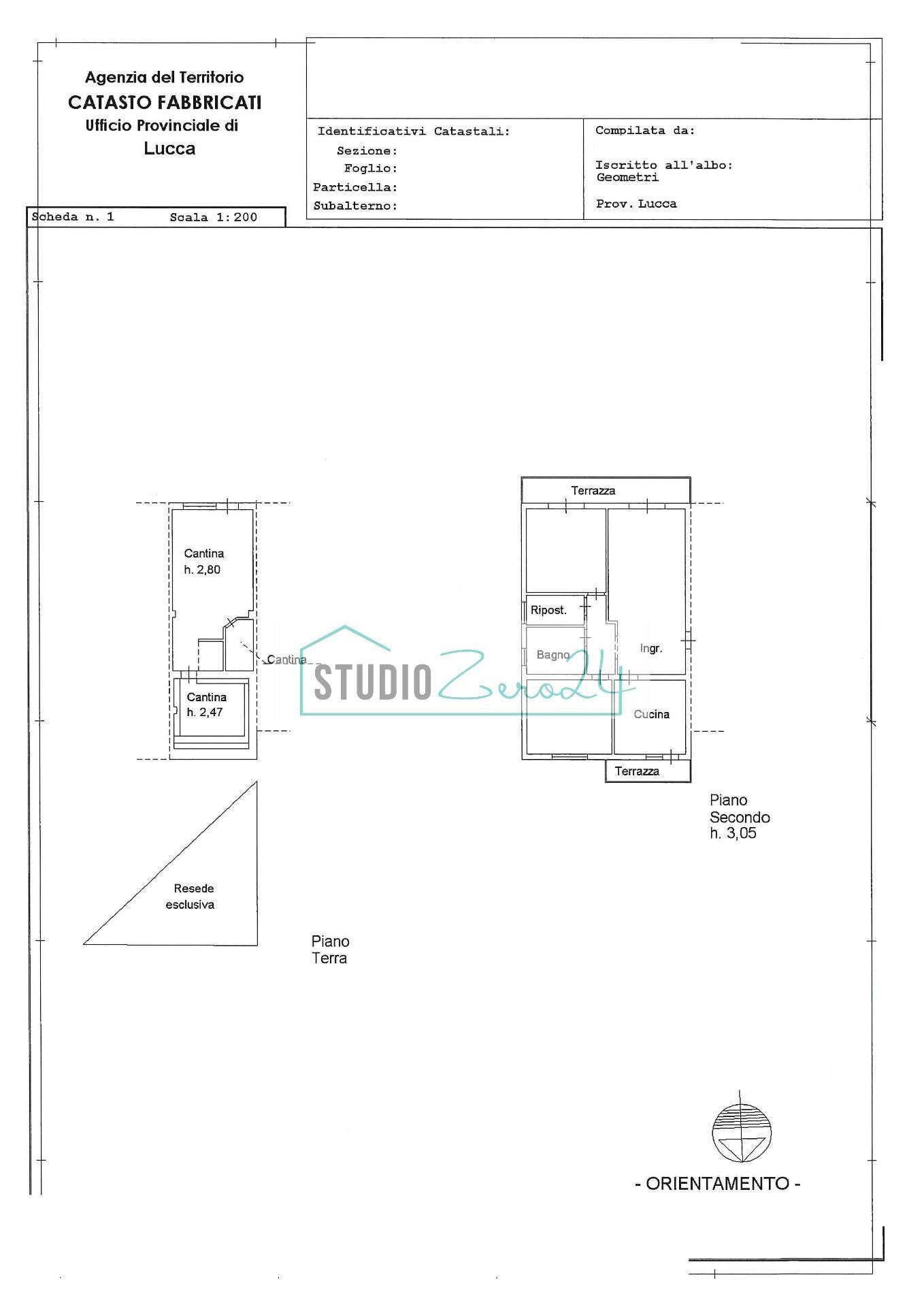 Foto 46 - Trilocale Via Nuova
 
12, Camaiore - planimetria 1