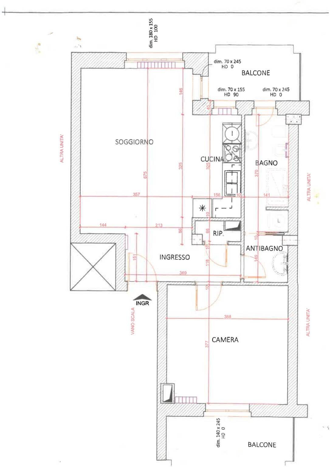 Bilocale via Castello, 5, Boves - planimetria 1