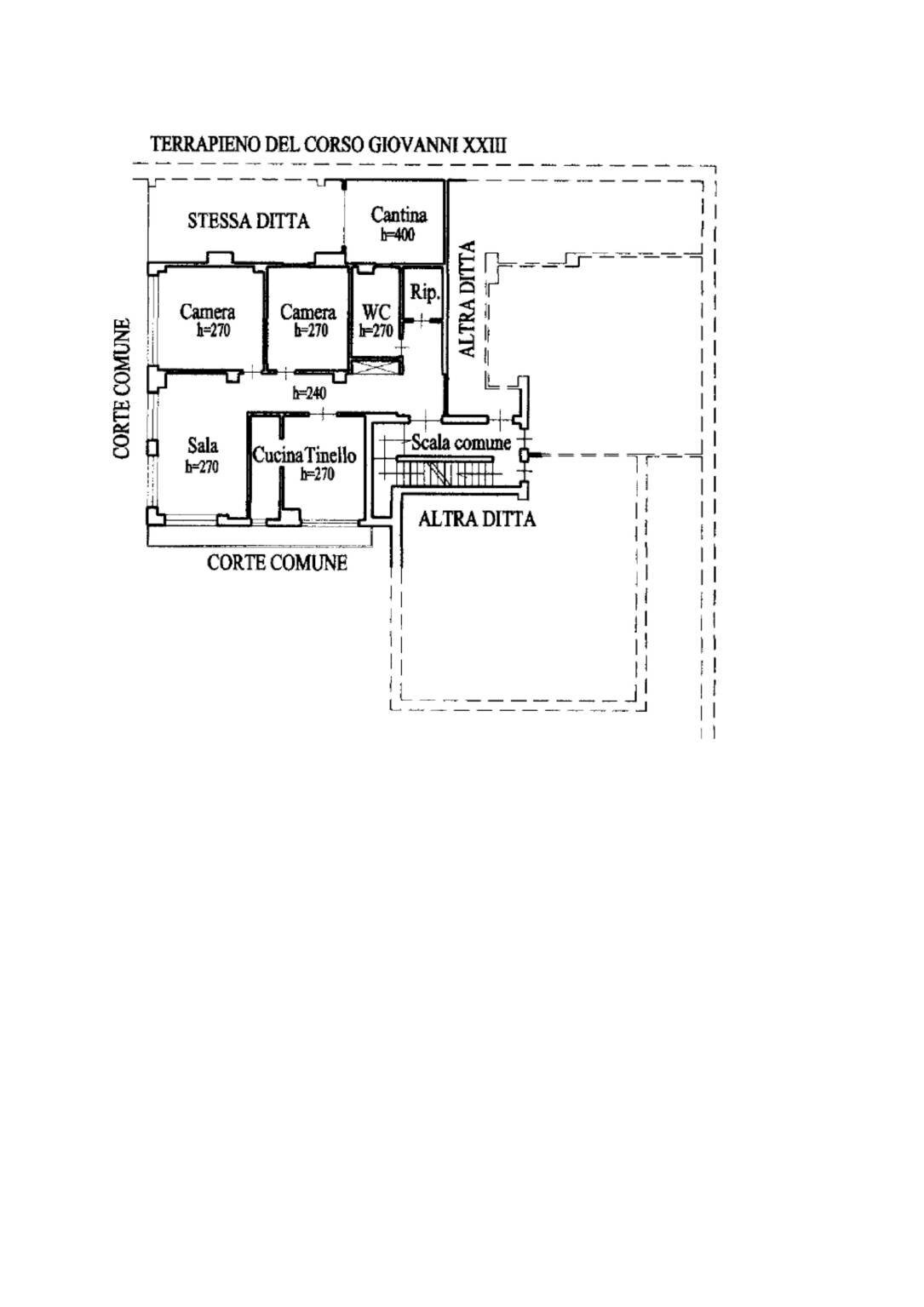Quadrilocale corso Giovanni XXIII, 3, Busca - planimetria 1