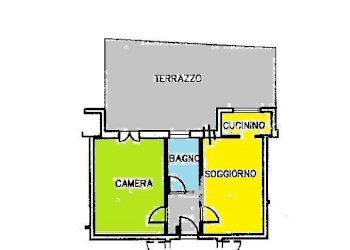 Planimetria - Two-room apartment Cuneo (neighborhood Donatello) - photo 15