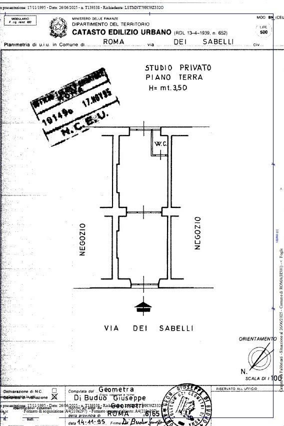 Office via dei Sabelli, Roma - floor plans 1
