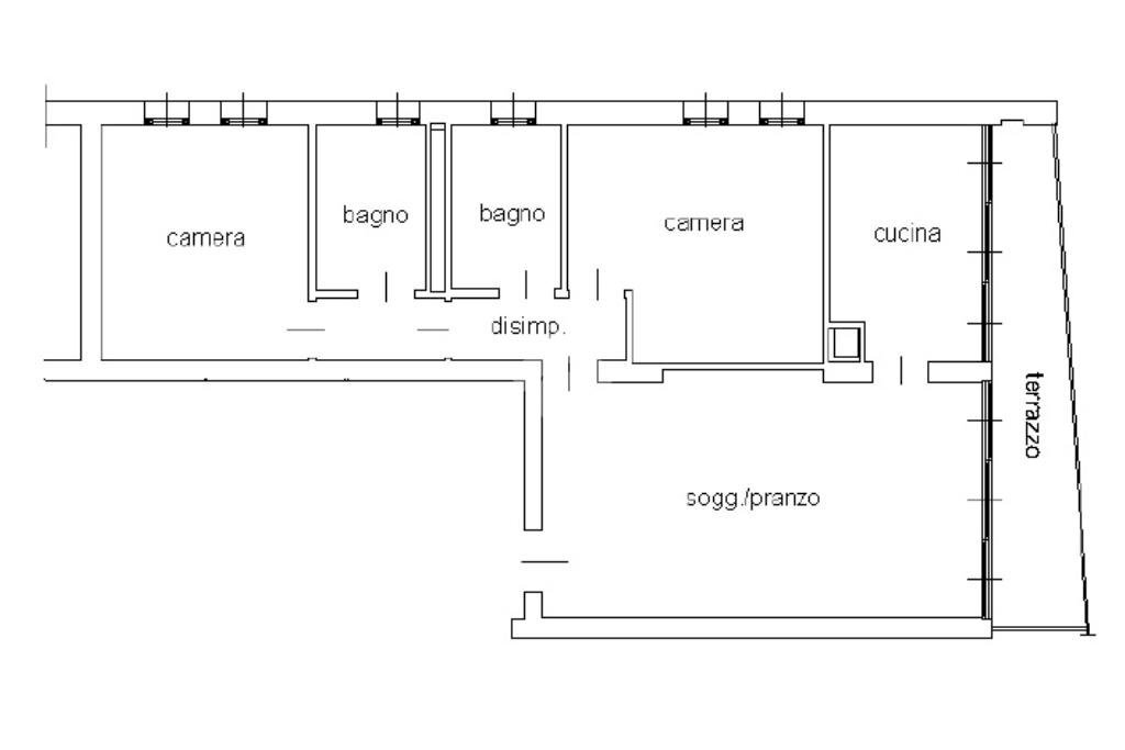 Three-room apartment Via Cascina Venina, Assago - floor plans 1
