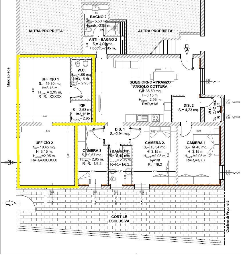 Office Bologna - floor plans 1